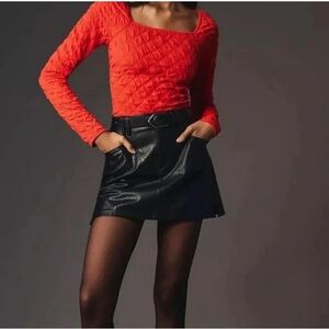 Maeve by Anthropologie Long-Sleeve Modern Popcorn Crop Top